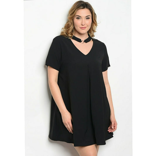 Black plus Size Sexy Dress