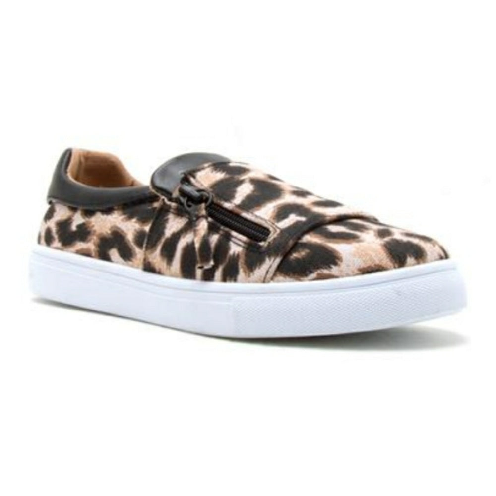 Last6.5,Side Zip Fashion Sneaker Lycra or Canvas