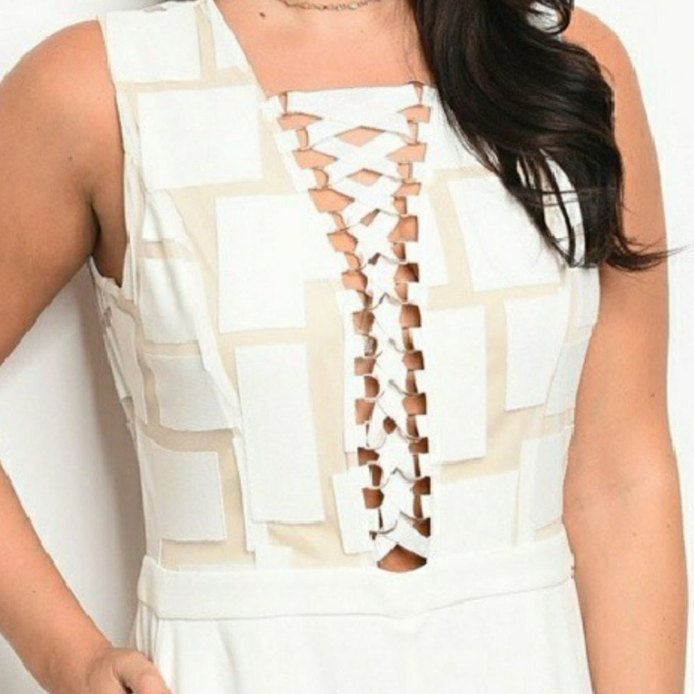 💋 Arrival IVORY NUDE romper PLUS SIZE💋