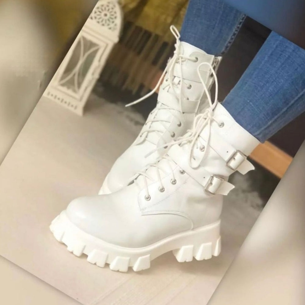 Just In 🤍Natasha White combat Boot