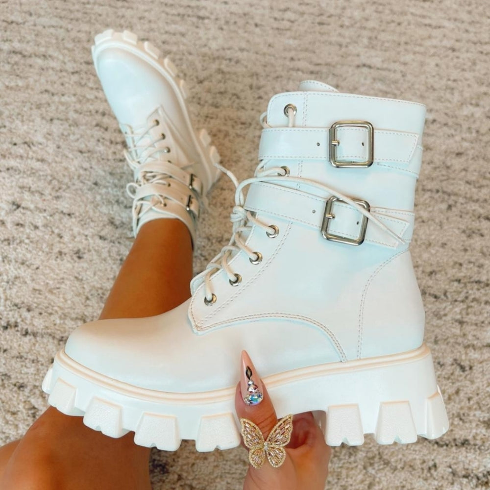 Just In 🤍Natasha White combat Boot