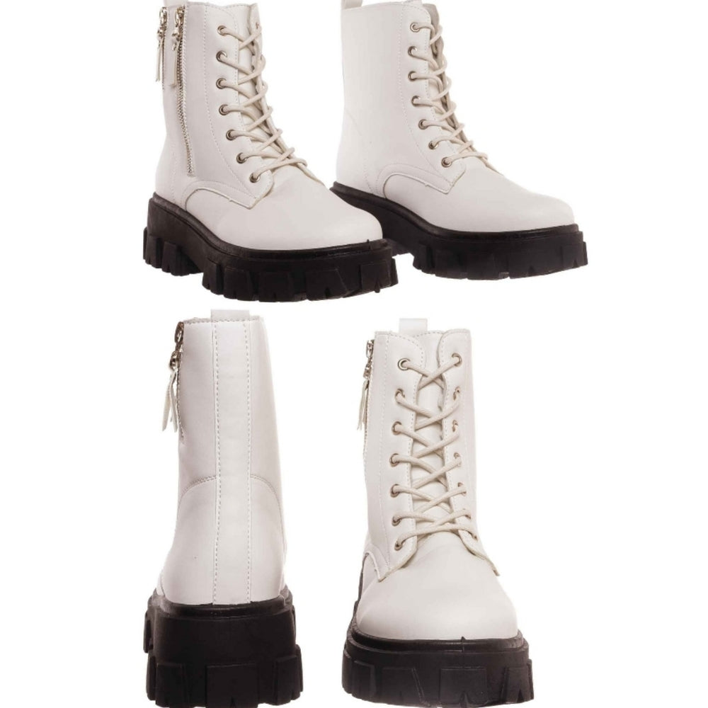 Just In 🖤 Valeska Military White boots