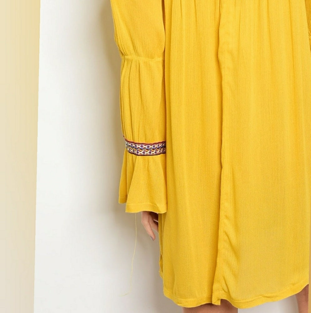 💋sexy💋MUSTARD OFF SHOULDER DRESS