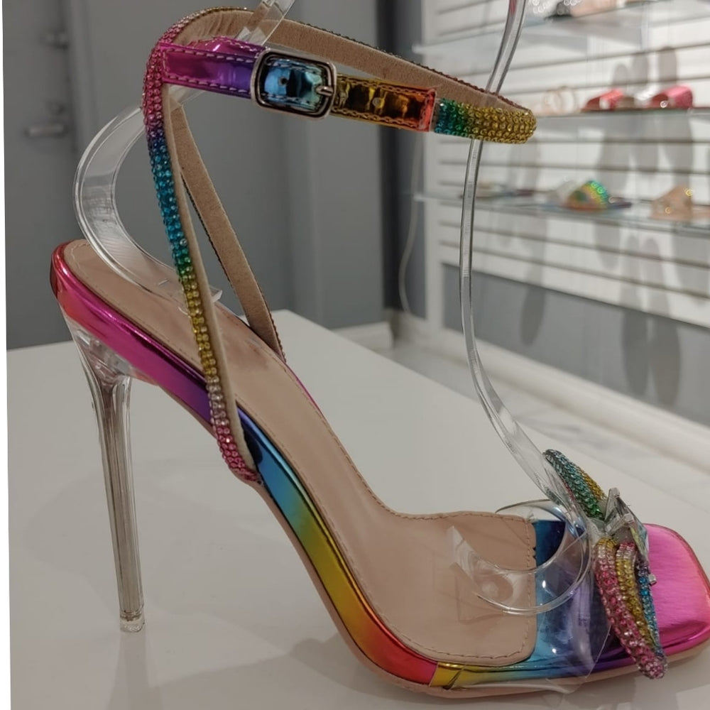 Just In 🦋ballnight clear Heel💗 Multicolored