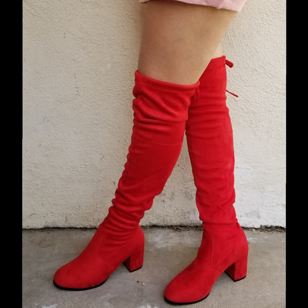 Restocked ! Very sexy boots over knee  Red Color