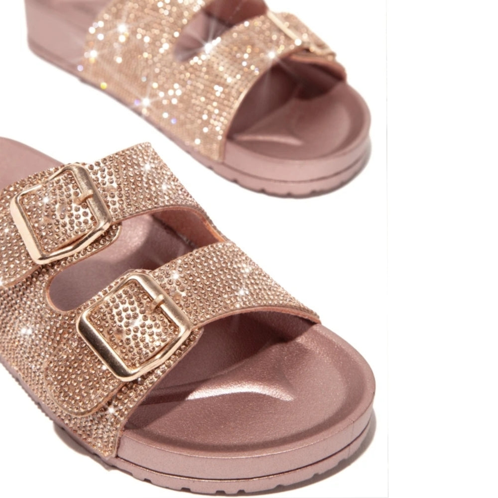 ❤last 6❤BestSeller Rose Gold embellishment Sandal