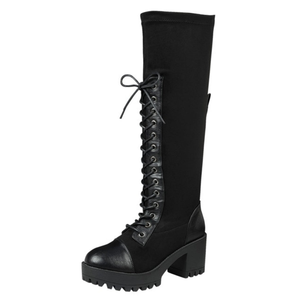 Just In 💓 Marueco Knee High Boot - Black combat